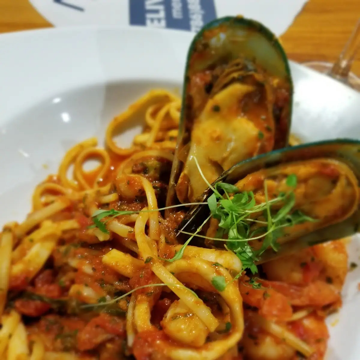 Seafood Linguine with Marinara Sauce