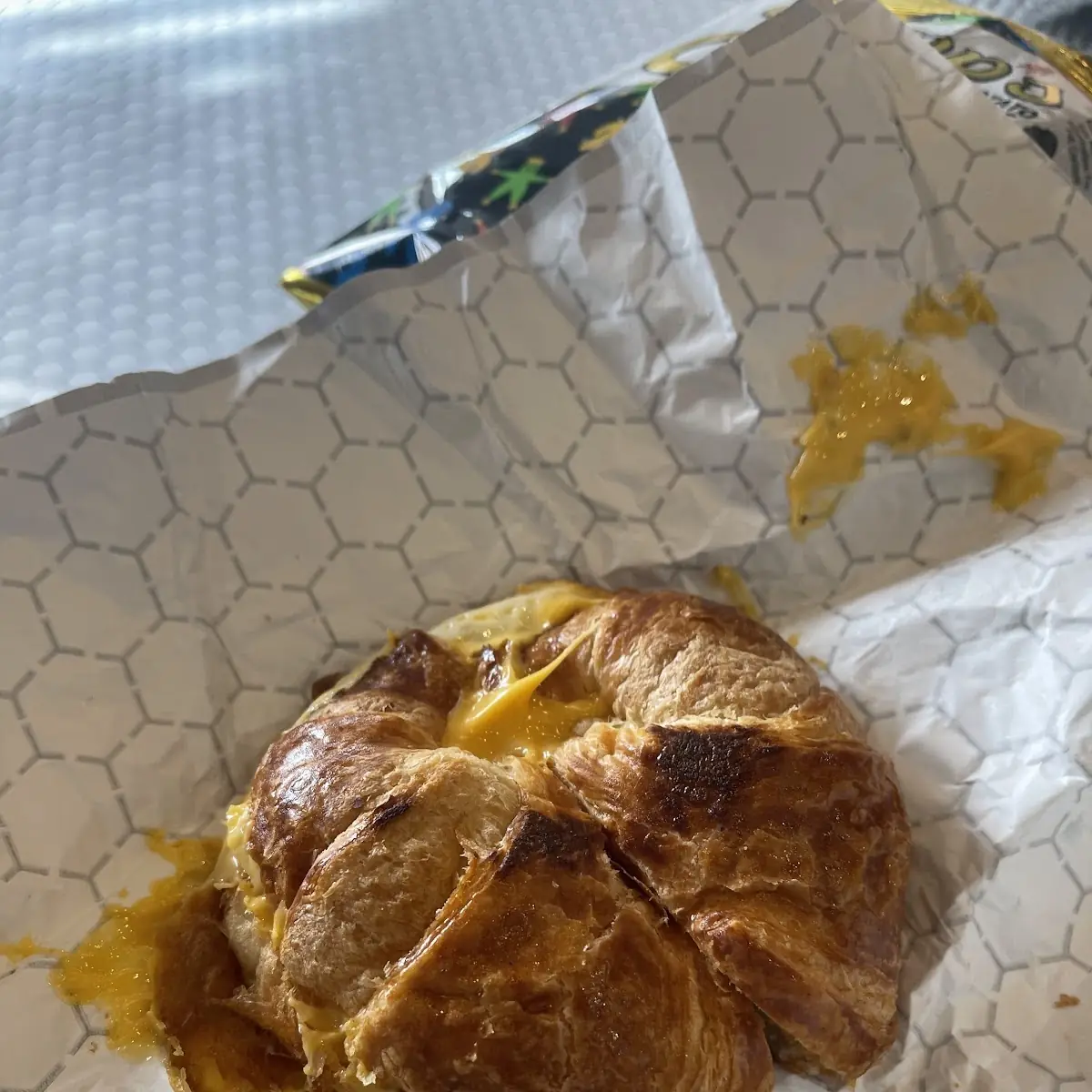 Egg and Cheese Croissant Sandwich