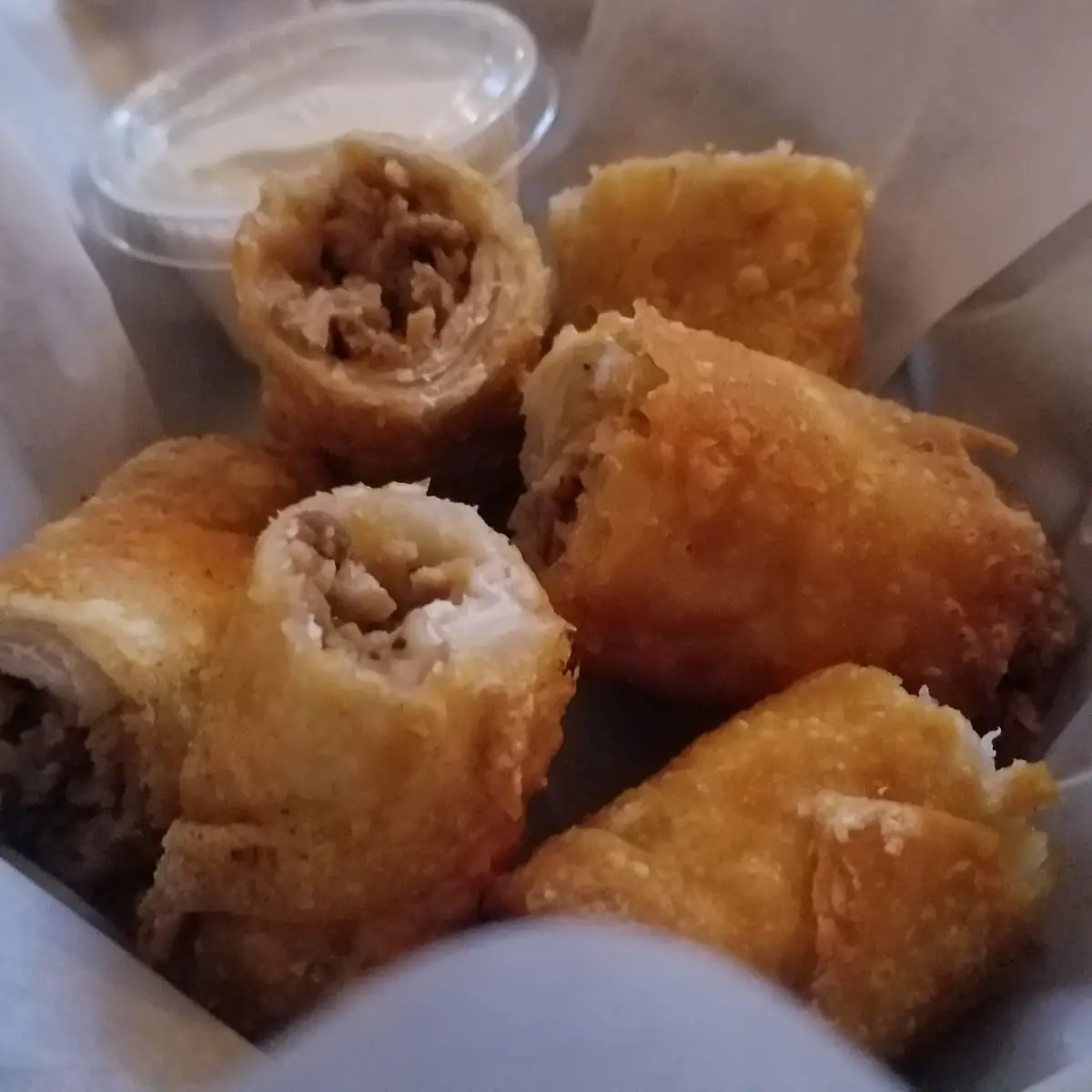 Cheese Steak Egg Rolls