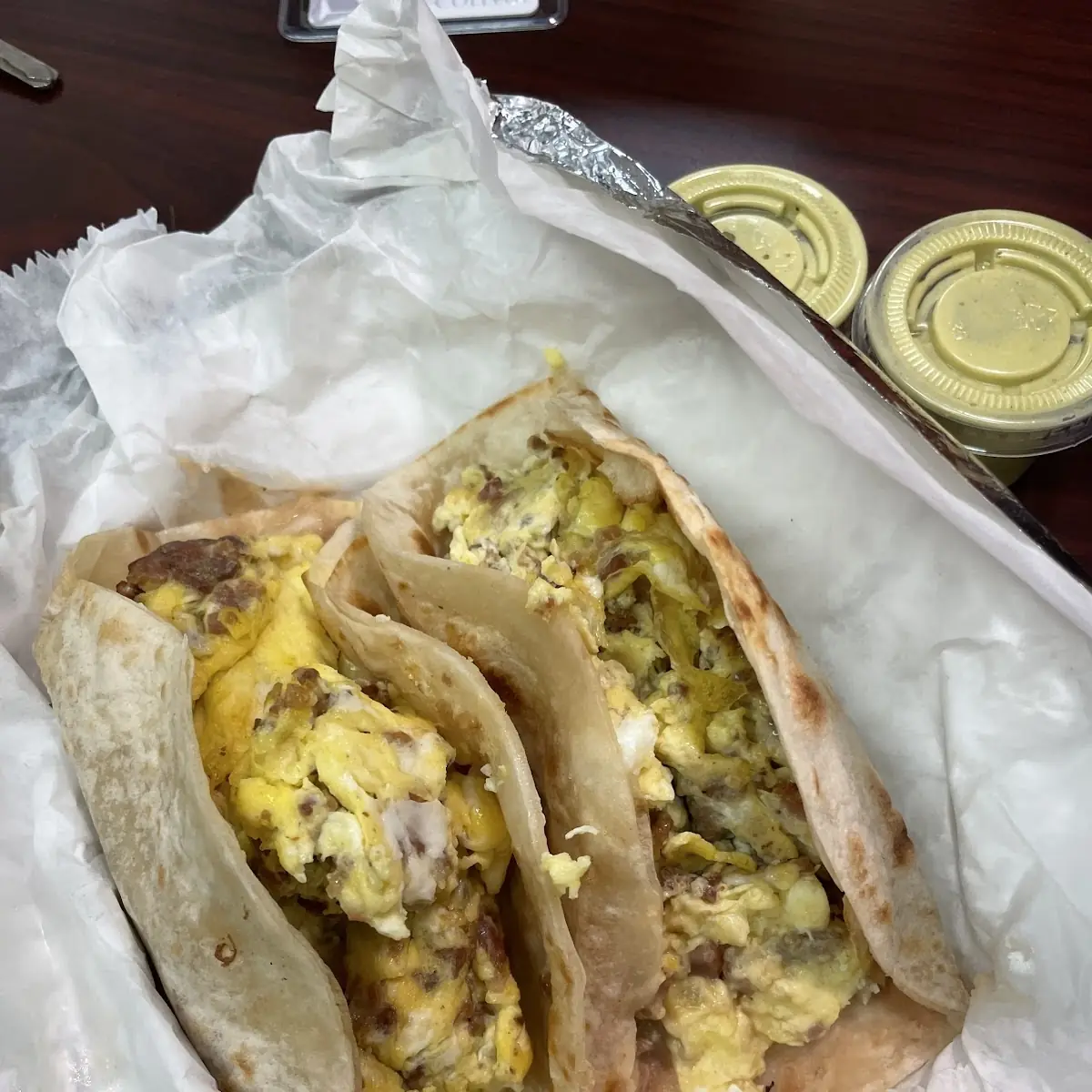 Taco Desayuno Breakfast Taco Chilaquiles Burrito Quesadilla