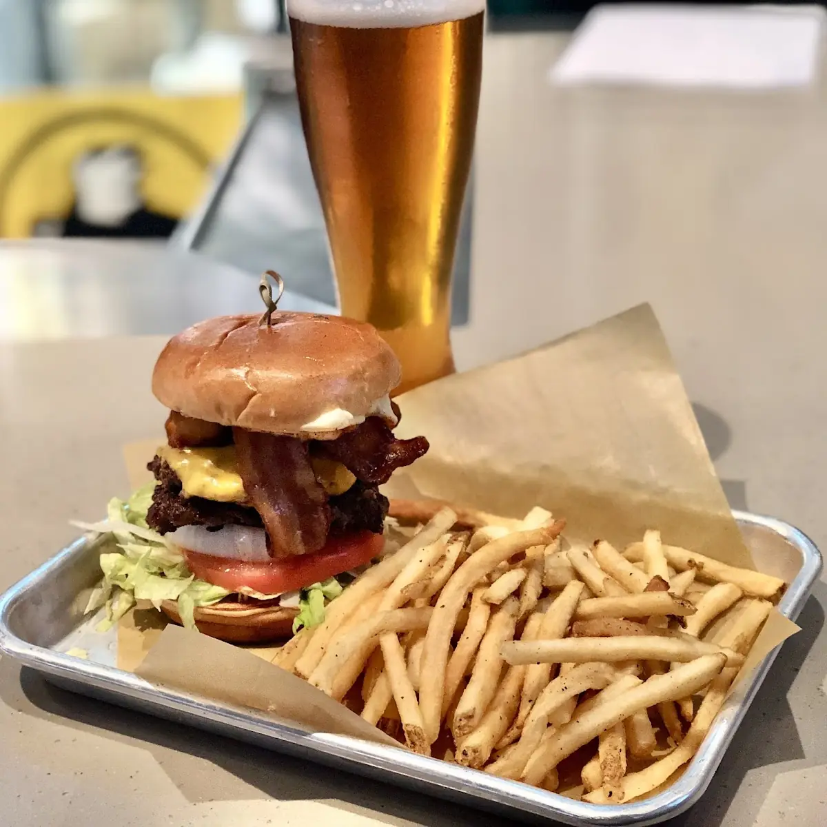 Cheese Curd Bacon Burger