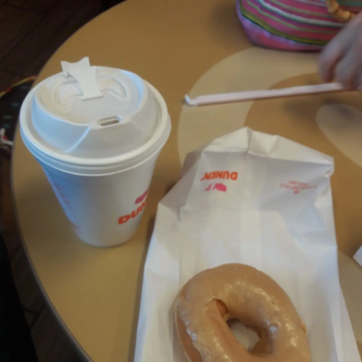 Regular Coffee and Maple Frosted Donut