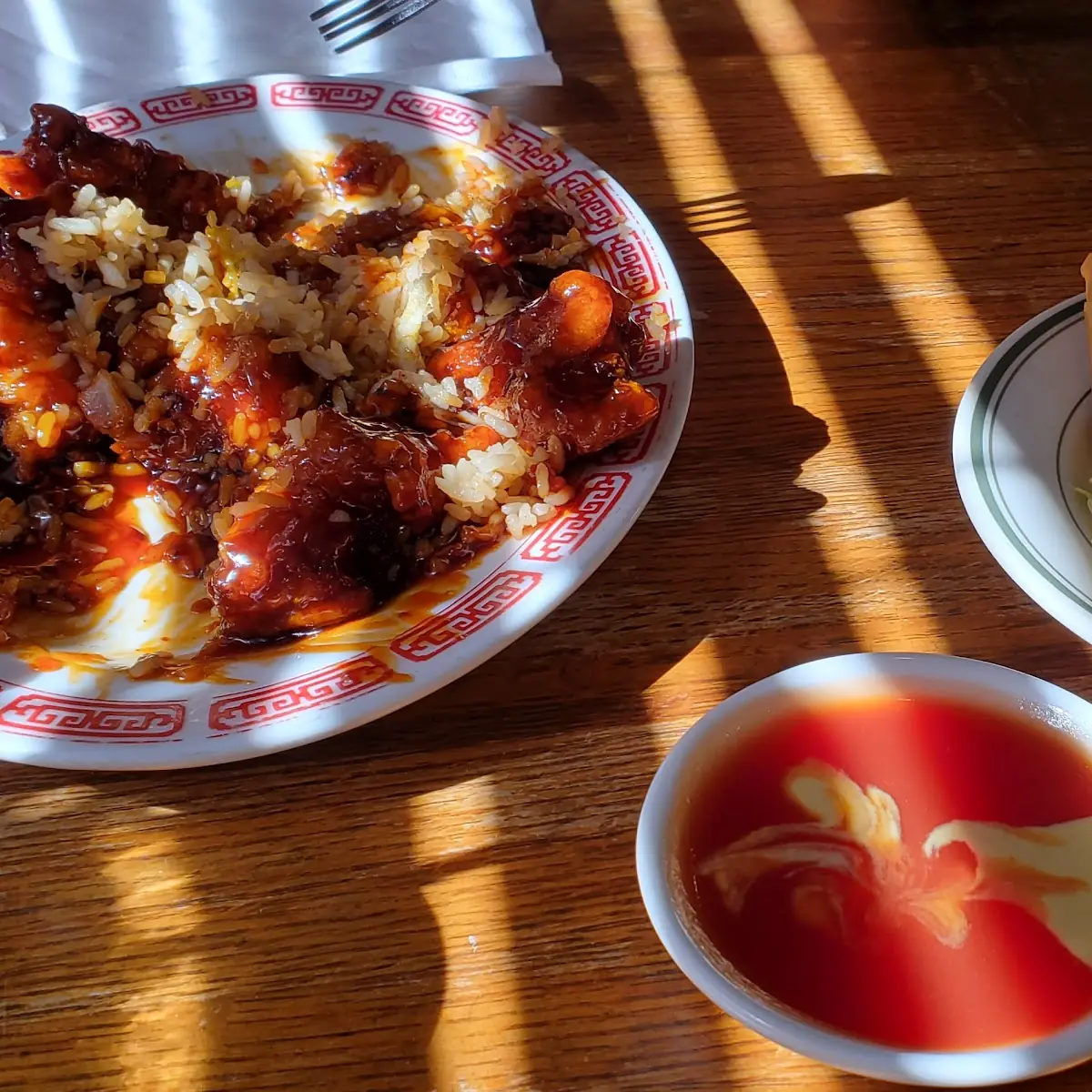General TSO's Chicken with Spring Rolls