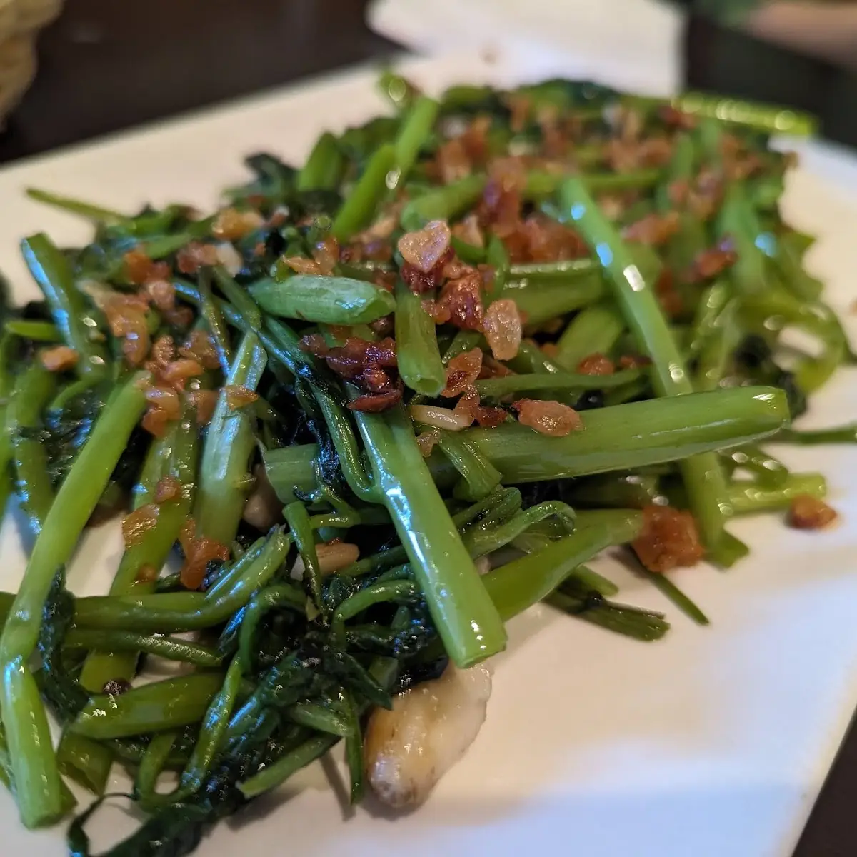 Stir Fried Ong Choy with Garlic