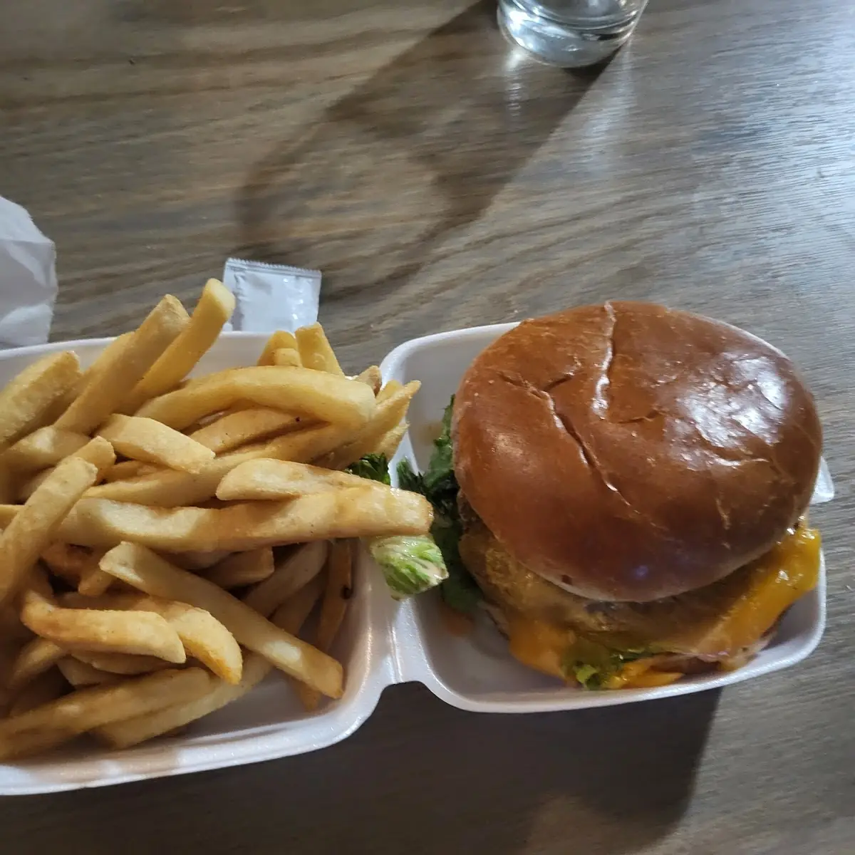Double Cheeseburger and Fries