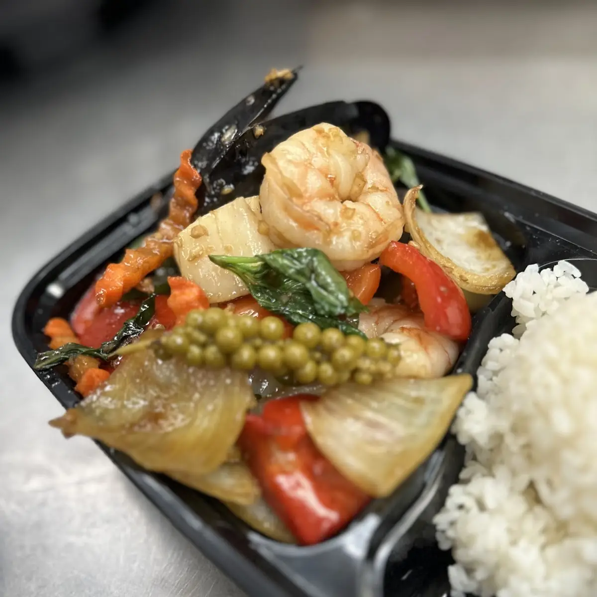 Spicy Seafood Bowl with Rice