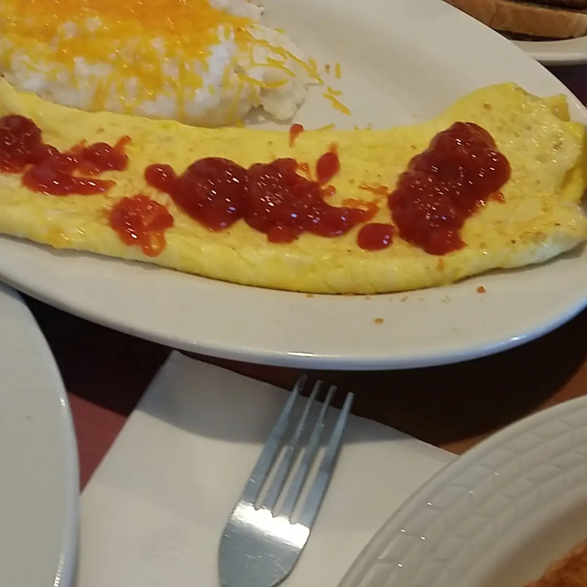 Cheese Omelet and Grits