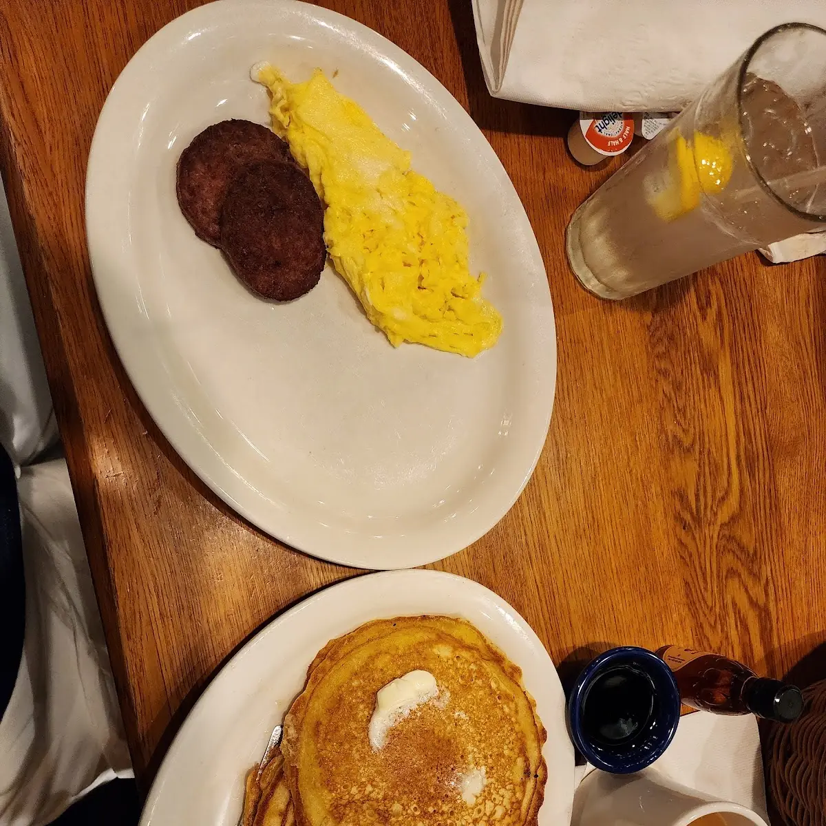 Beacon and Eggs Cheese Cake Pancakes Regular Pancakes