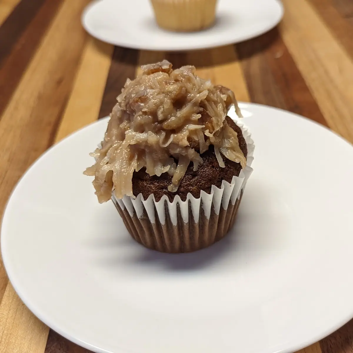 German Chocolate Cupcake