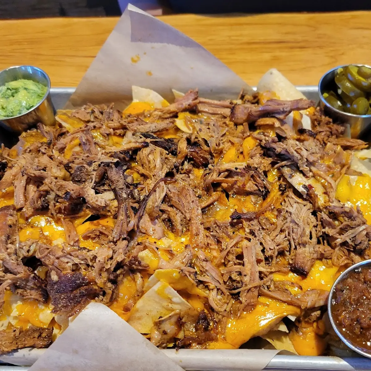 Double Stacked Nachos Pulled Pork