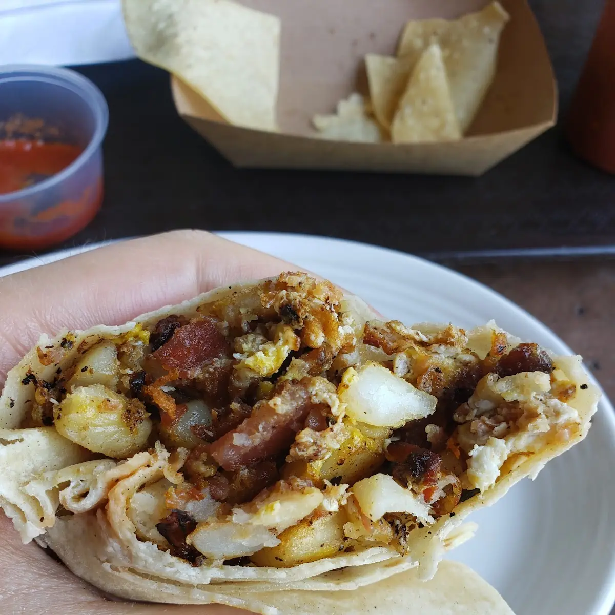Bacon Egg & Potato Burrito