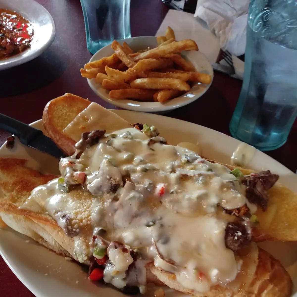 Open Faced Philly Cheese Steak