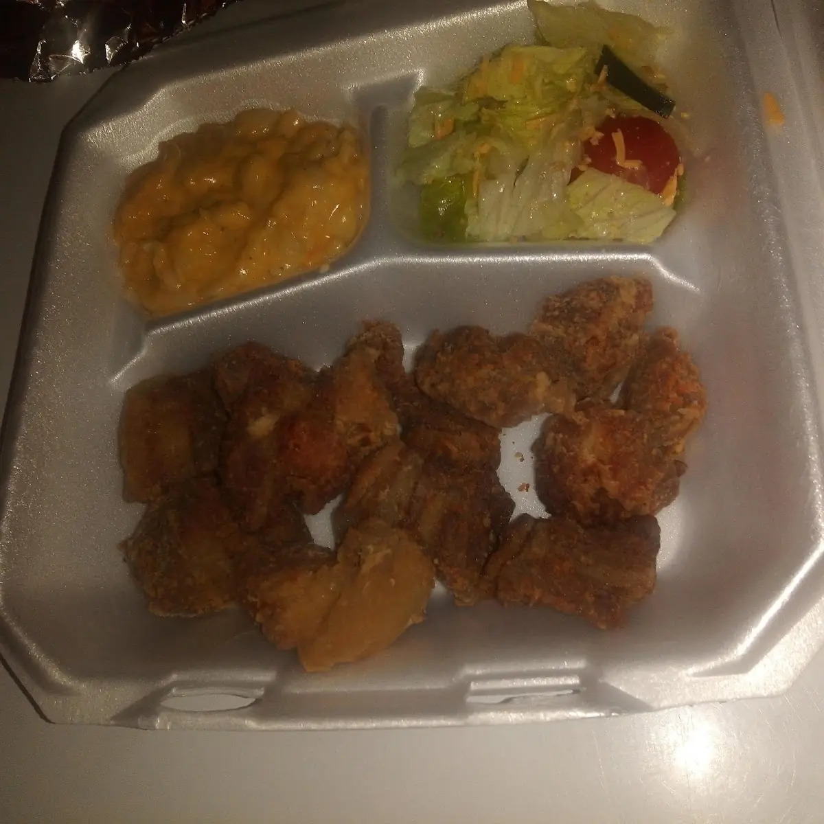 Short Ribs Salad Mac and Cheese Plate