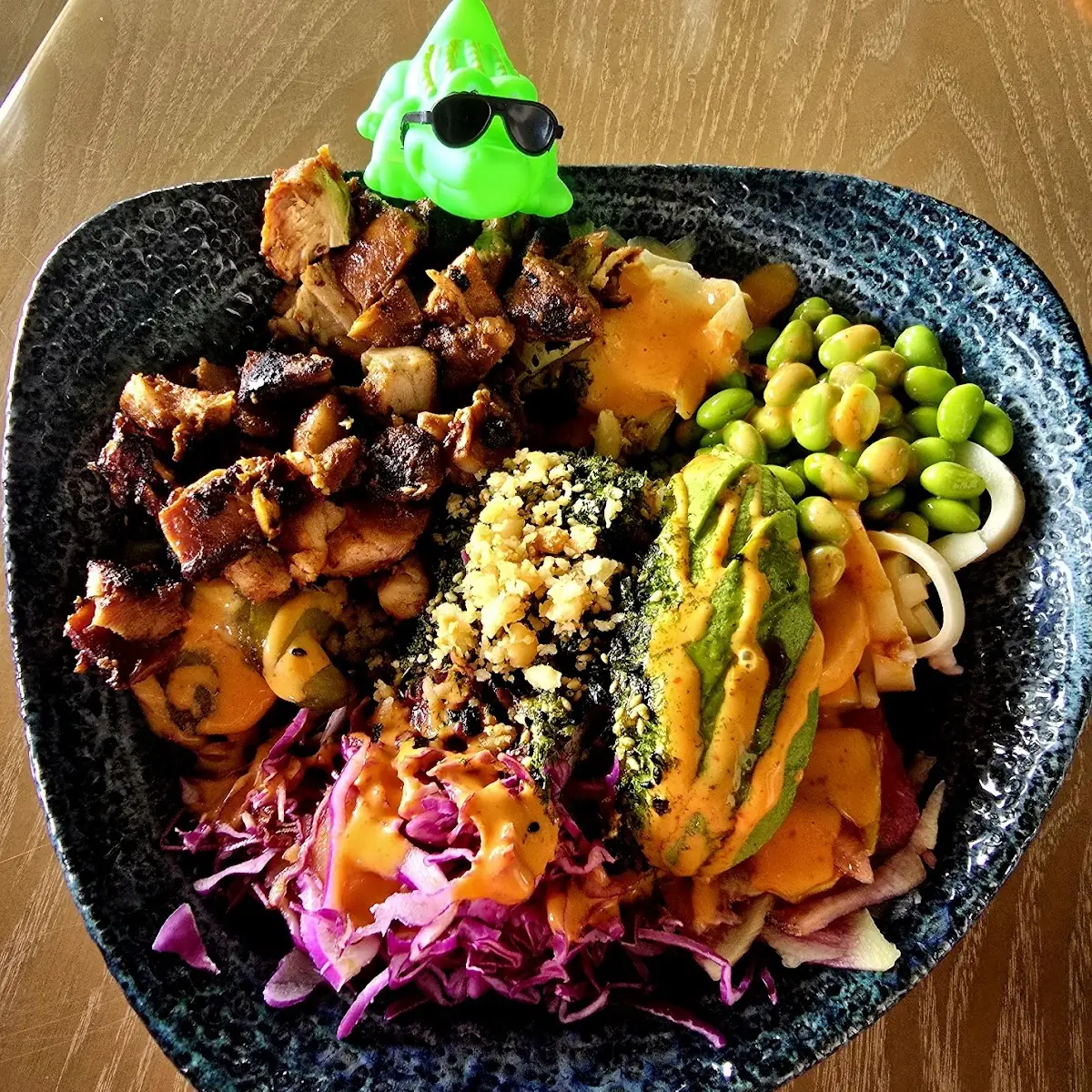 Grilled Teriyaki Chicken Poke Bowl