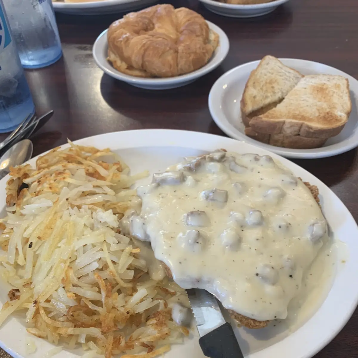 Half Biscuits and Gravy and Hash Browns