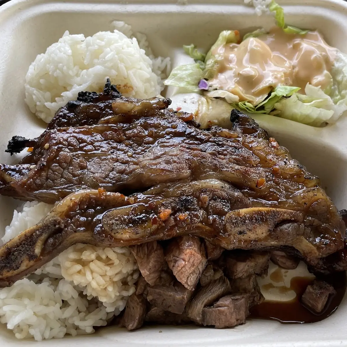 Steak and Kalbi Combination Plate