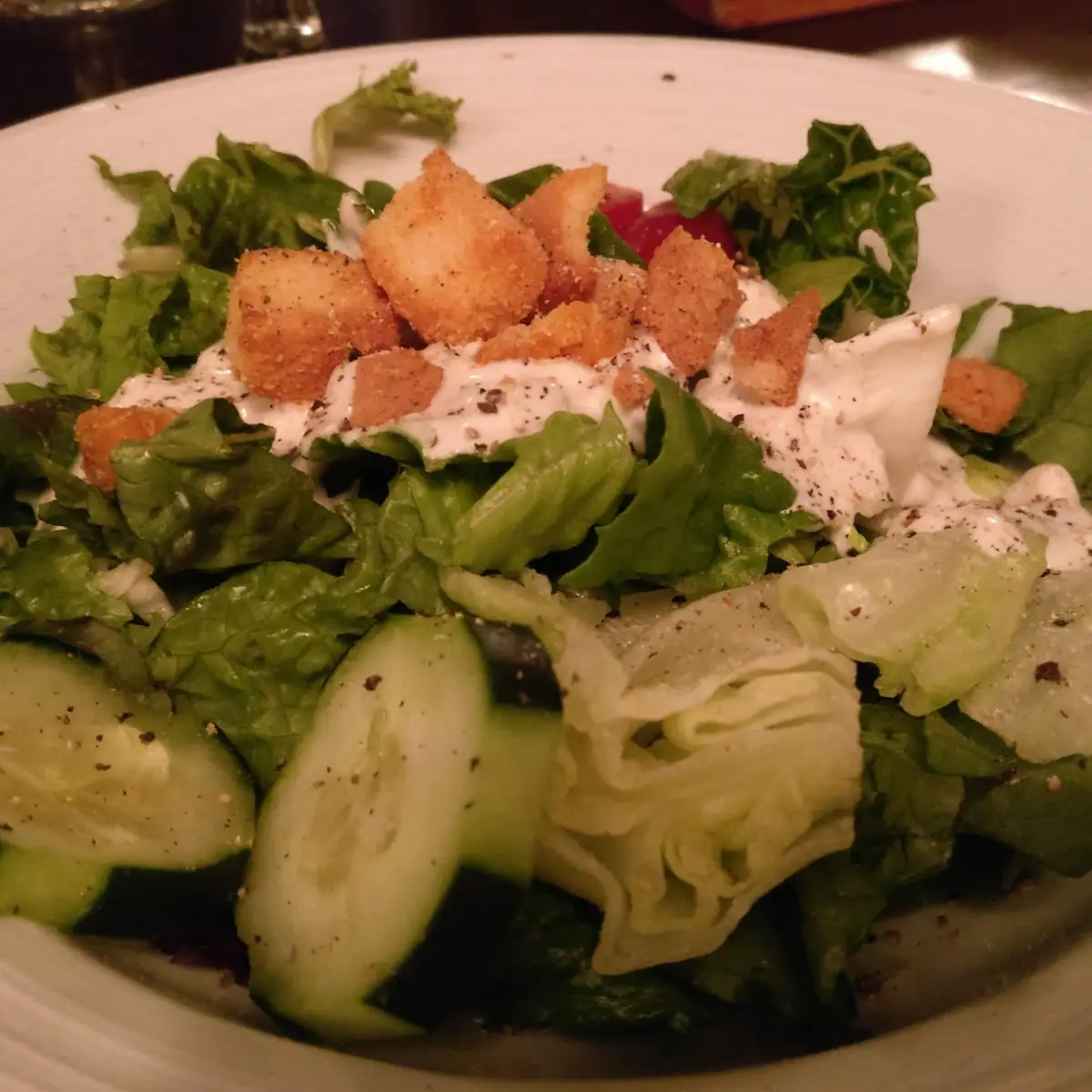 House Salad with Blue Cheese Dressing