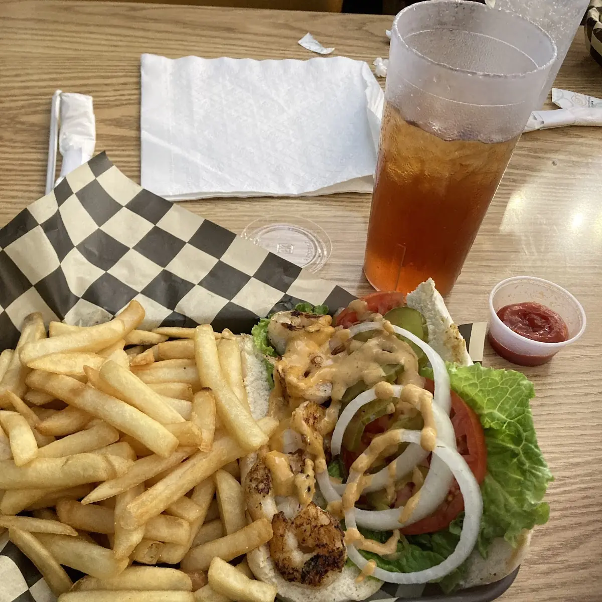 Fried Shrimp PO Boy Basket