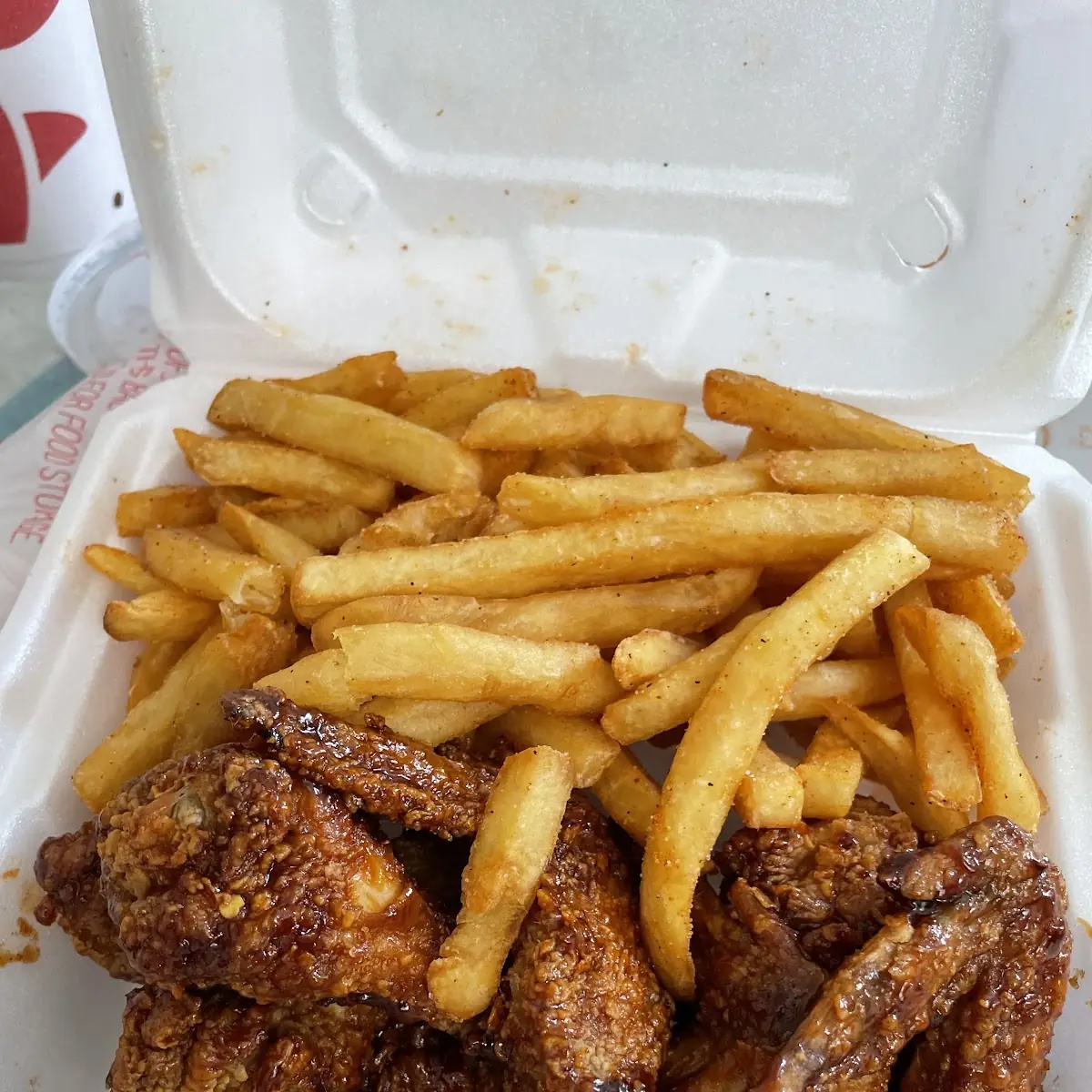 Fried Chicken Wings and Fried Rice