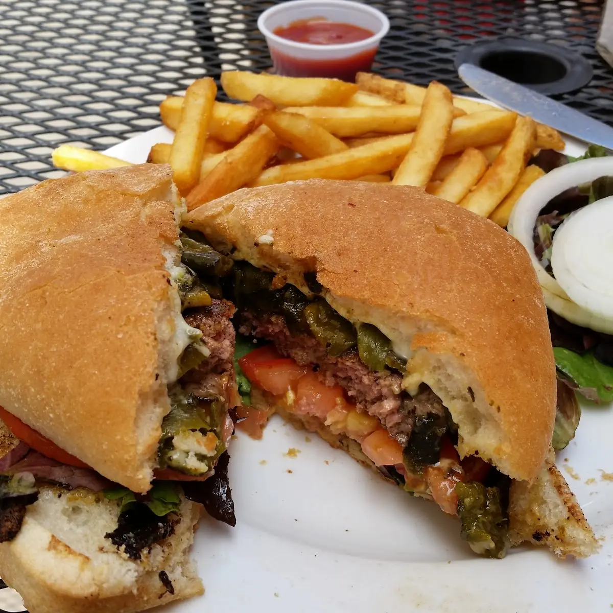 Green Chile Cheeseburger
