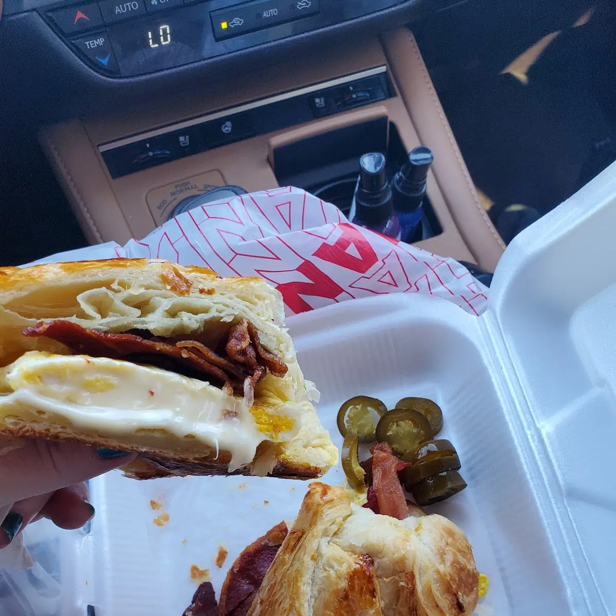 Croissant with Bacon Egg Cheese