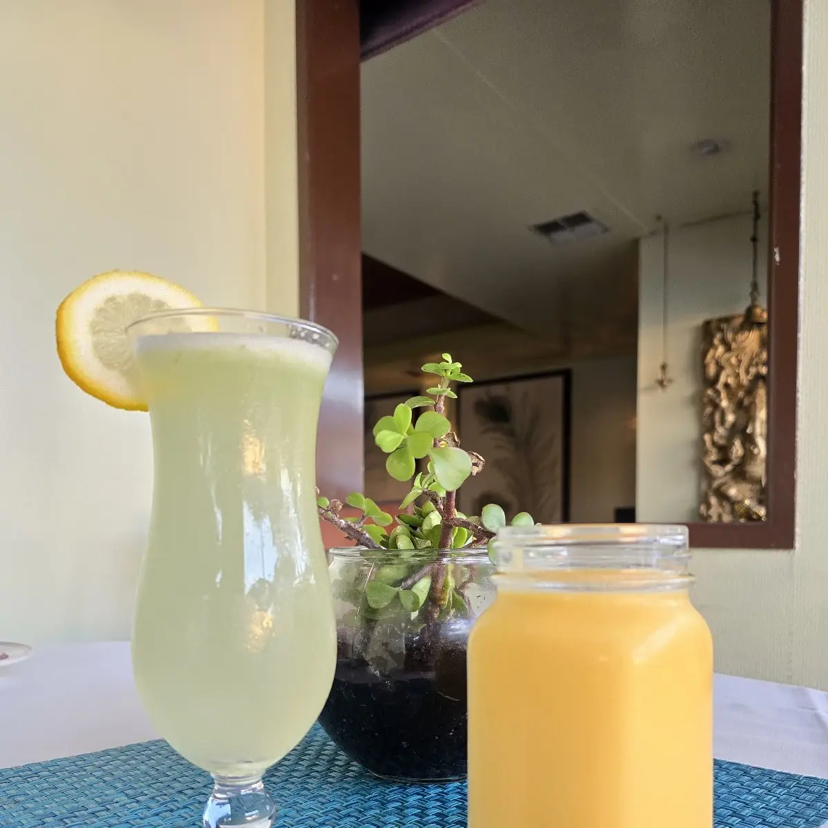 Mango Lassi & Traditional Lemonade