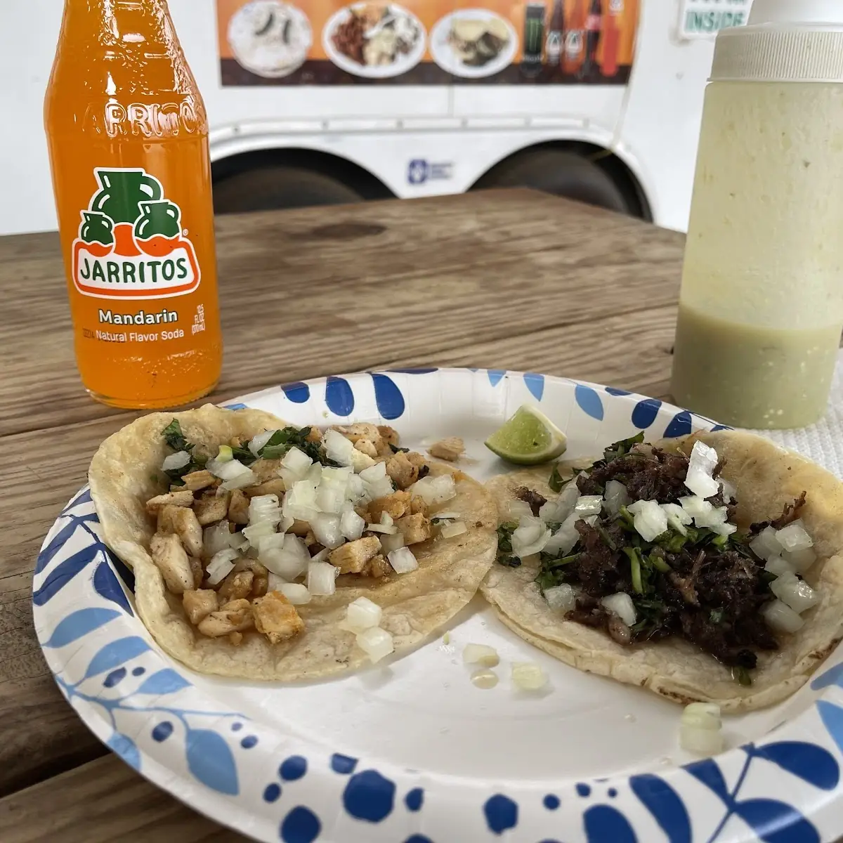Chicken and Barbacoa Tacos