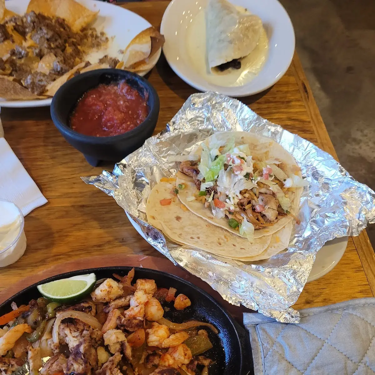 Steak and Shrimp Fajitas