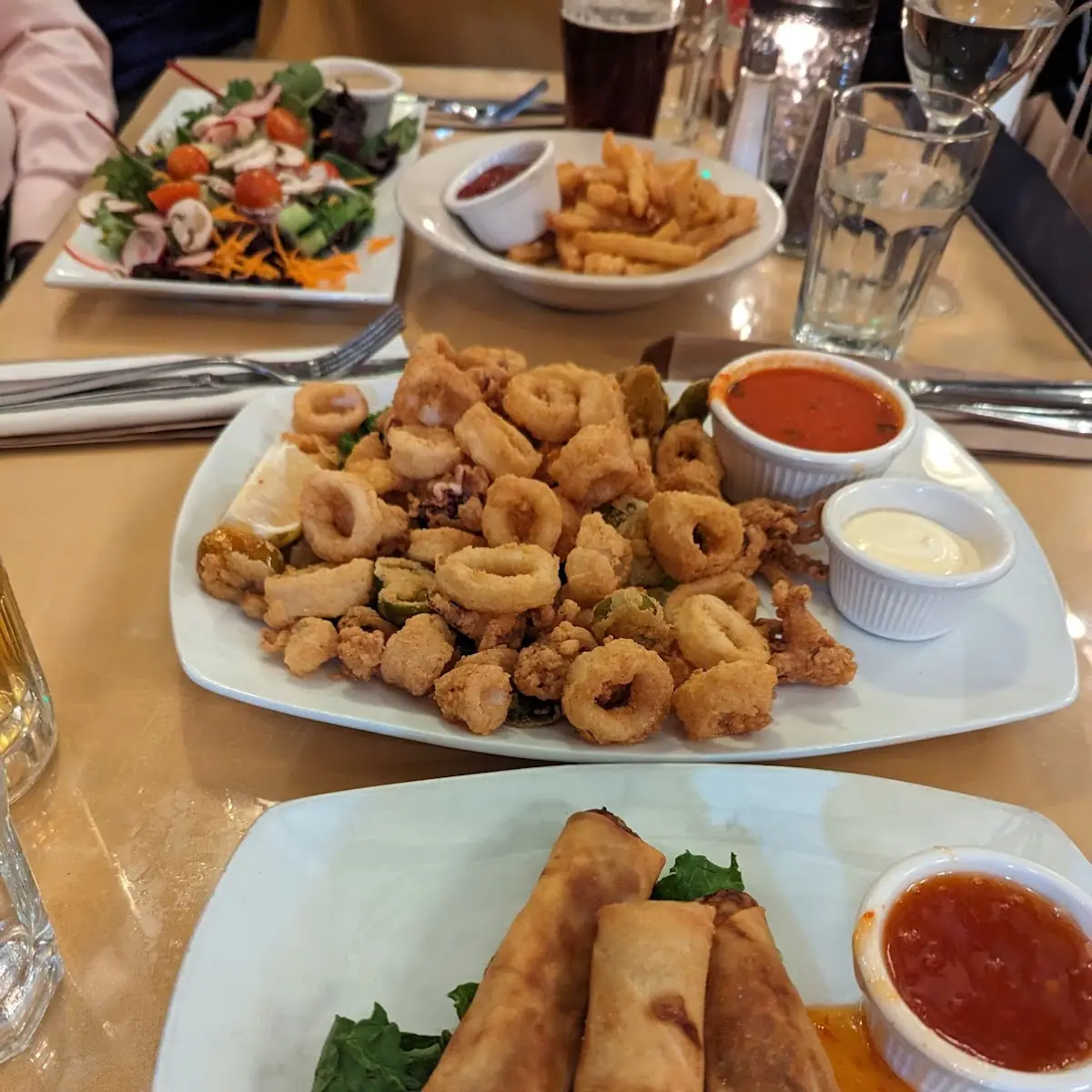 Calamari and Veggie Spring Rolls