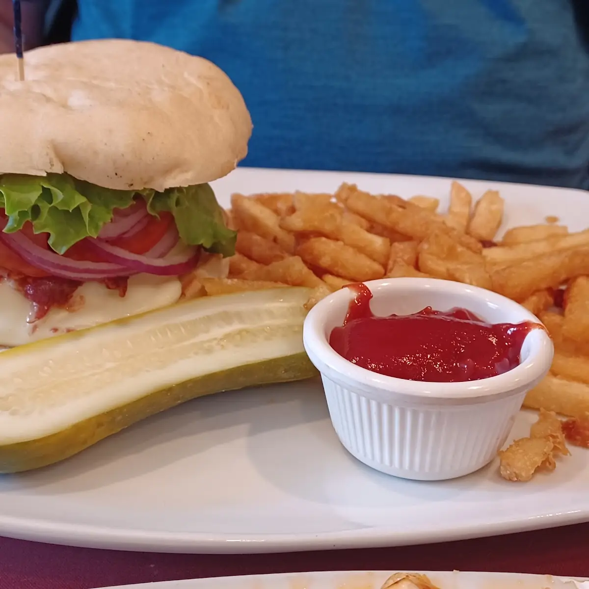 Seal Burger and Fries