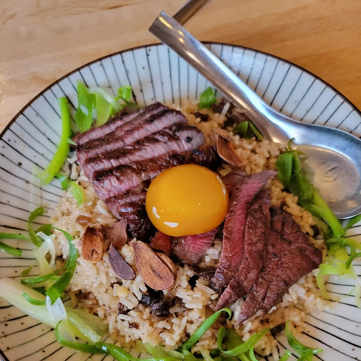 Sliced Beef Fried Rice with Yolk