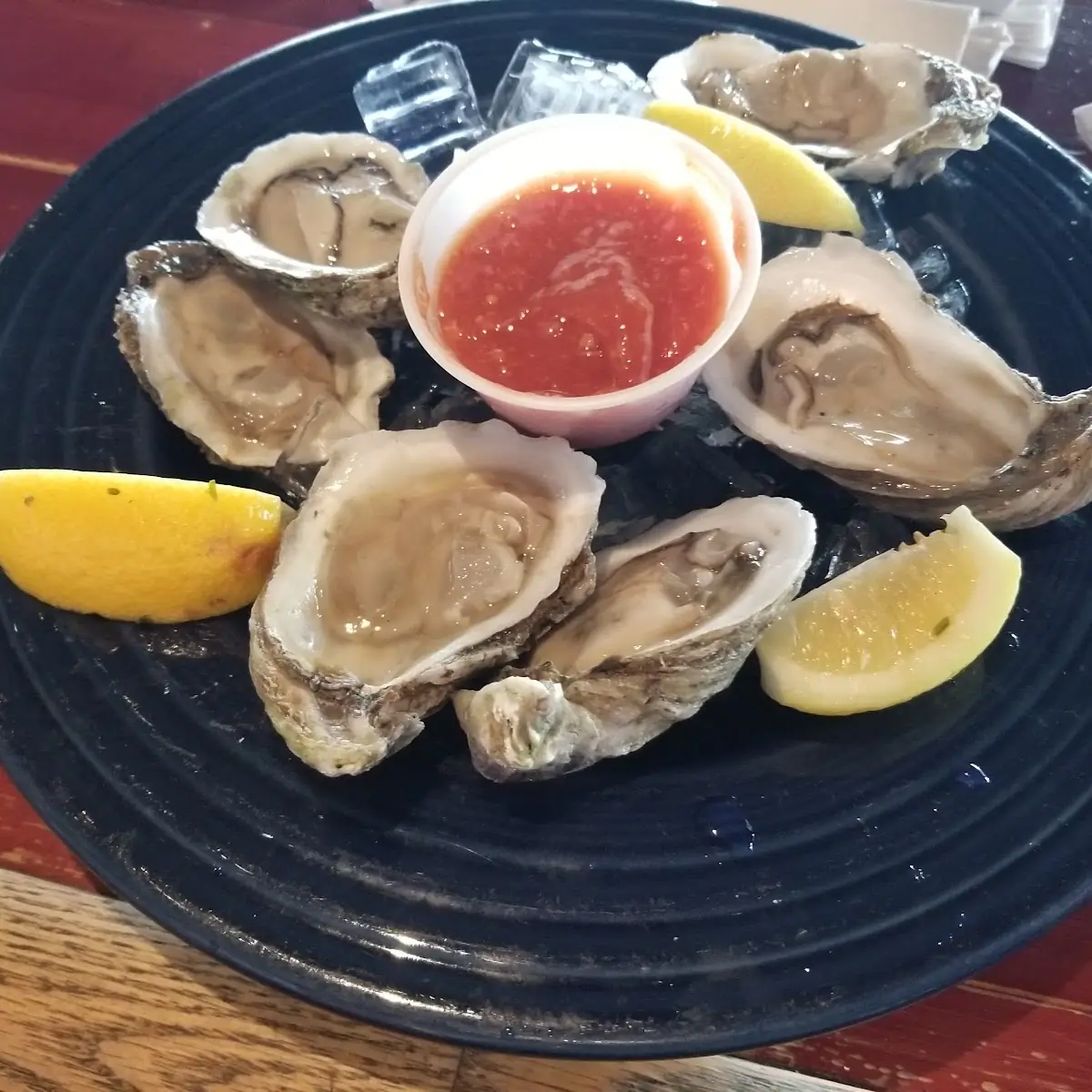 Blue Point Oysters with Cocktail Sauce