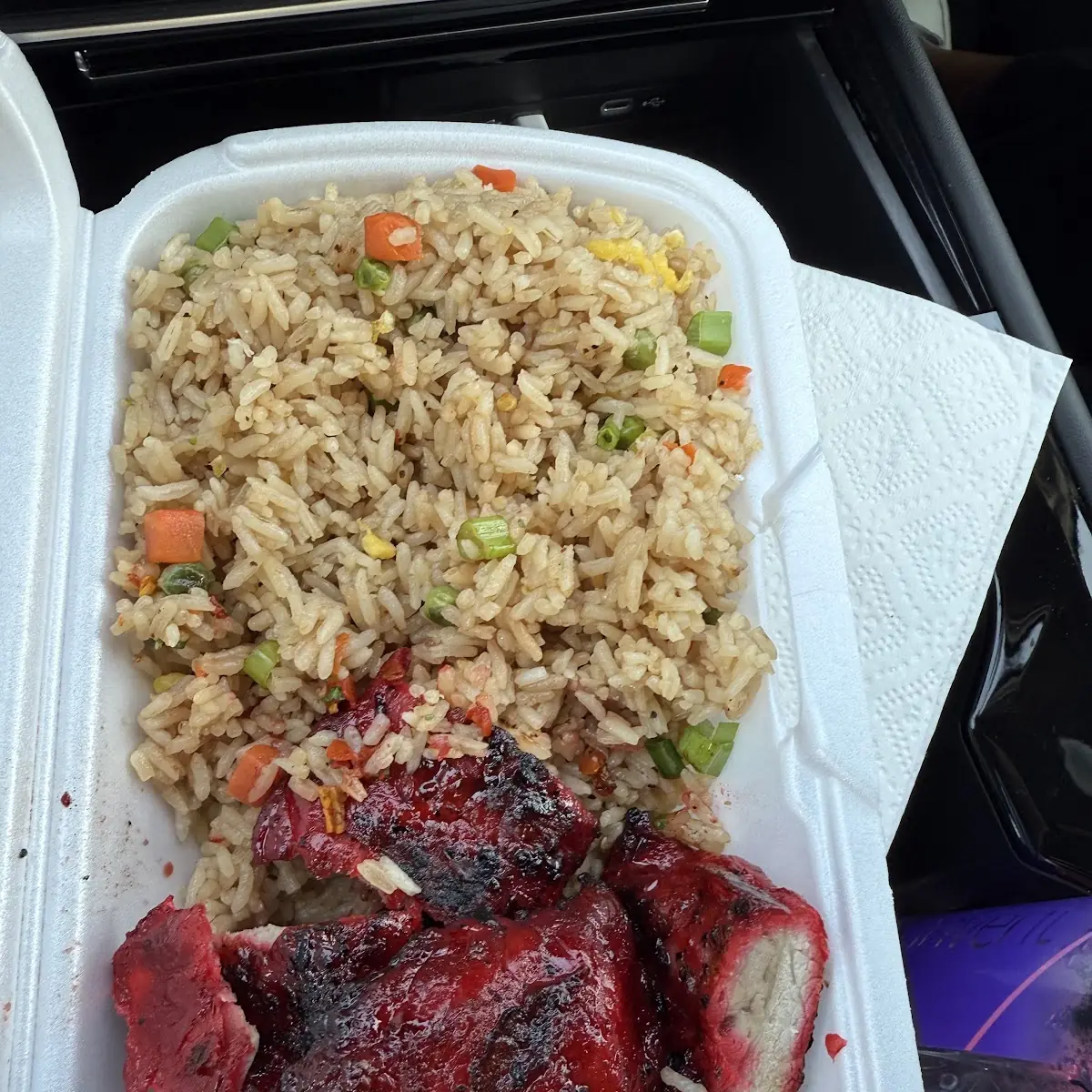 Pork Chop with Side of Fried Rice