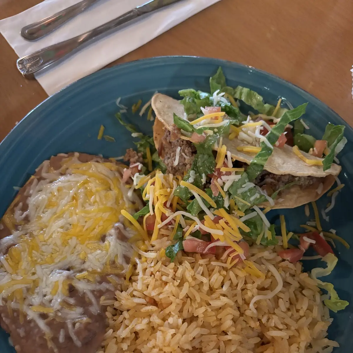 Crispy Ground Beef Taco Plate