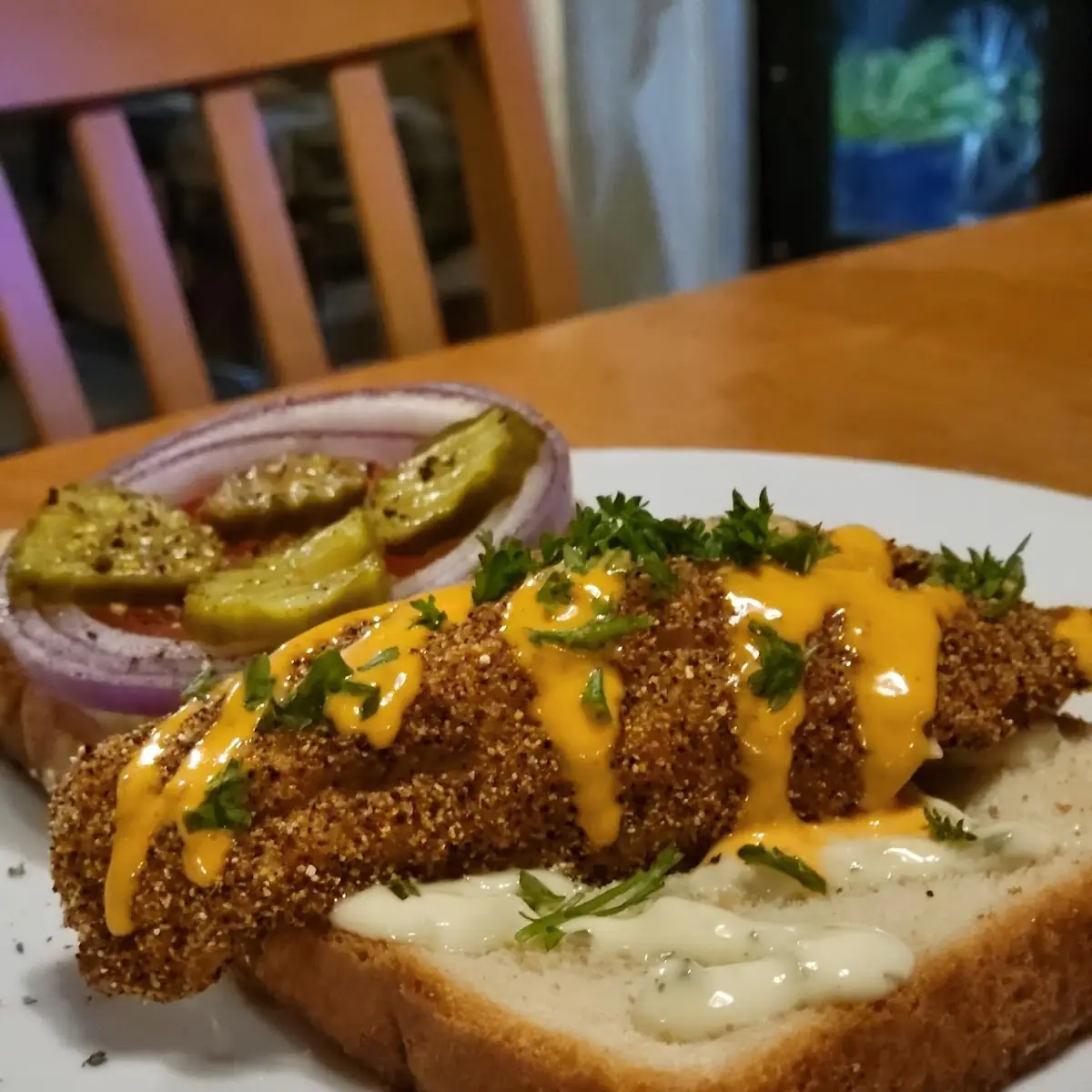 Backyard Boil House Fish Sandwich