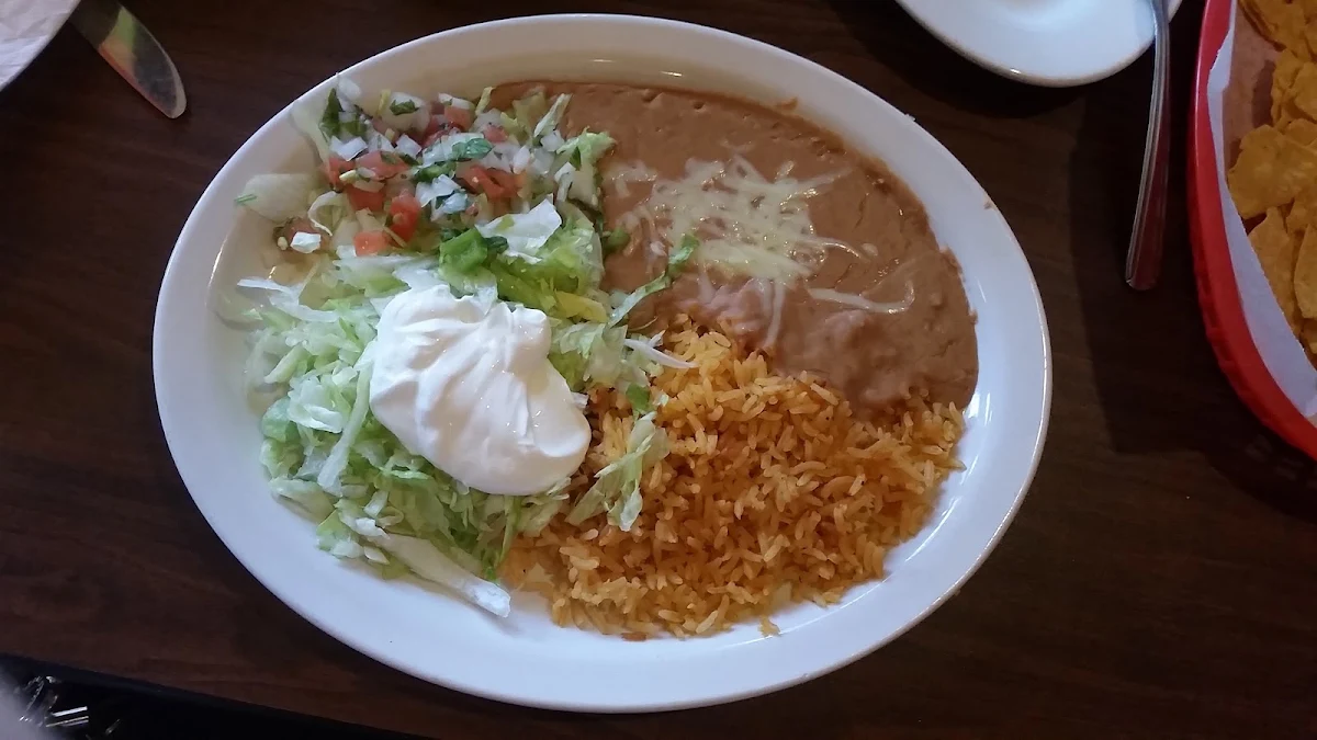 Side of Rice and Refried Beans