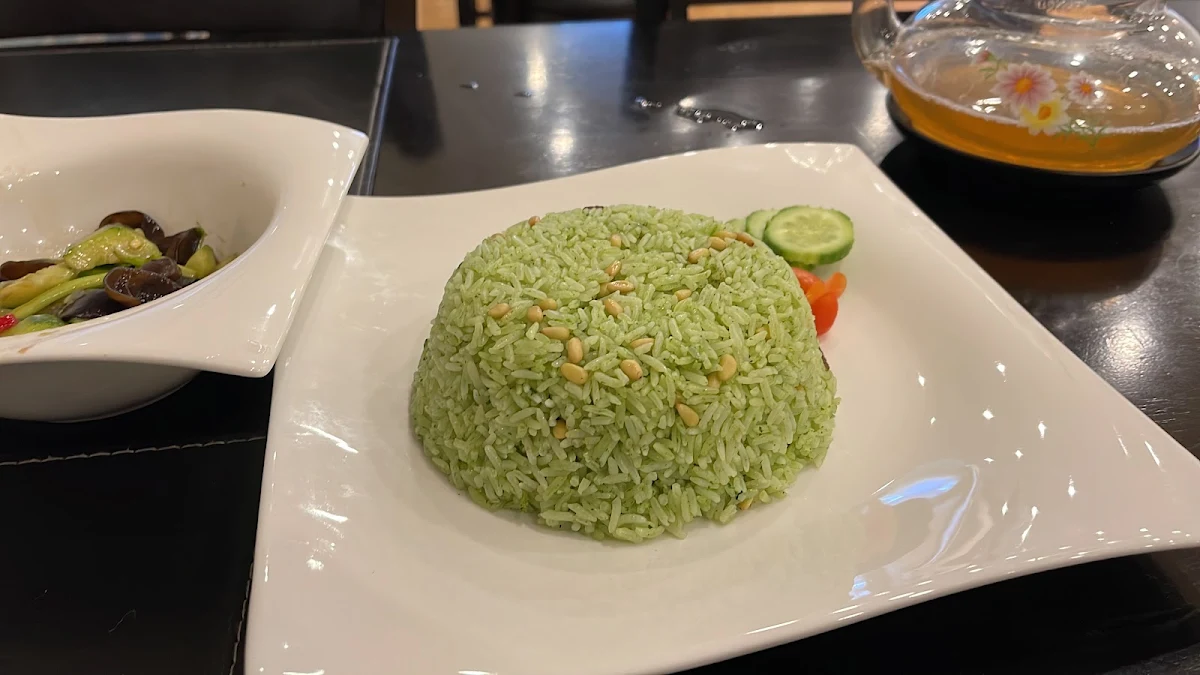 Pine Nut Spinach Fried Rice, Joy Veg Fruit Dining Belmore