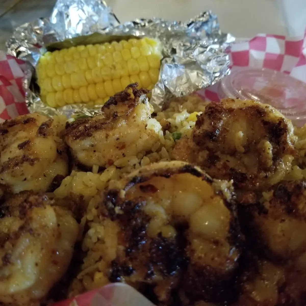 Grilled Shrimp and Fried Rice