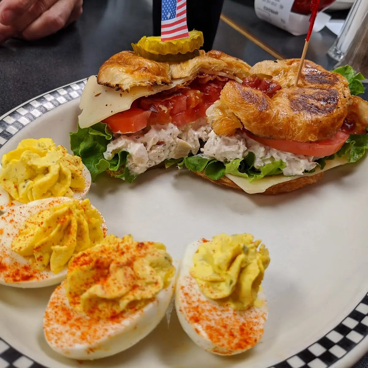 Chicken Salad Sandwich & Deviled Eggs
