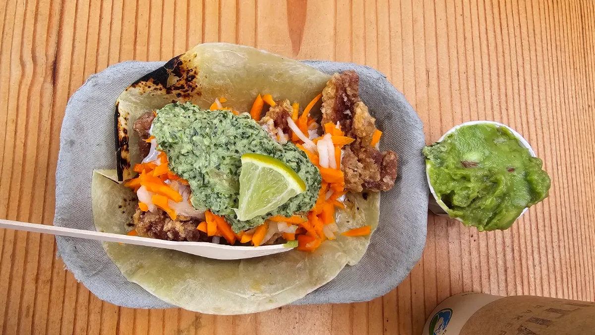 Crispy Chicken Tacos, Tacofino Tofino (Original Truck)