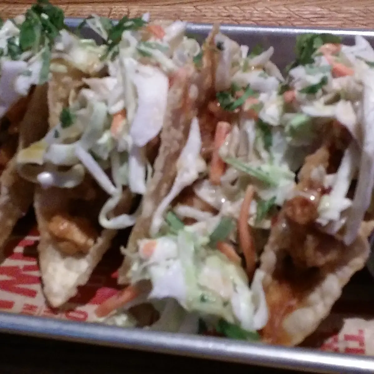 Won Ton Chicken Tacos