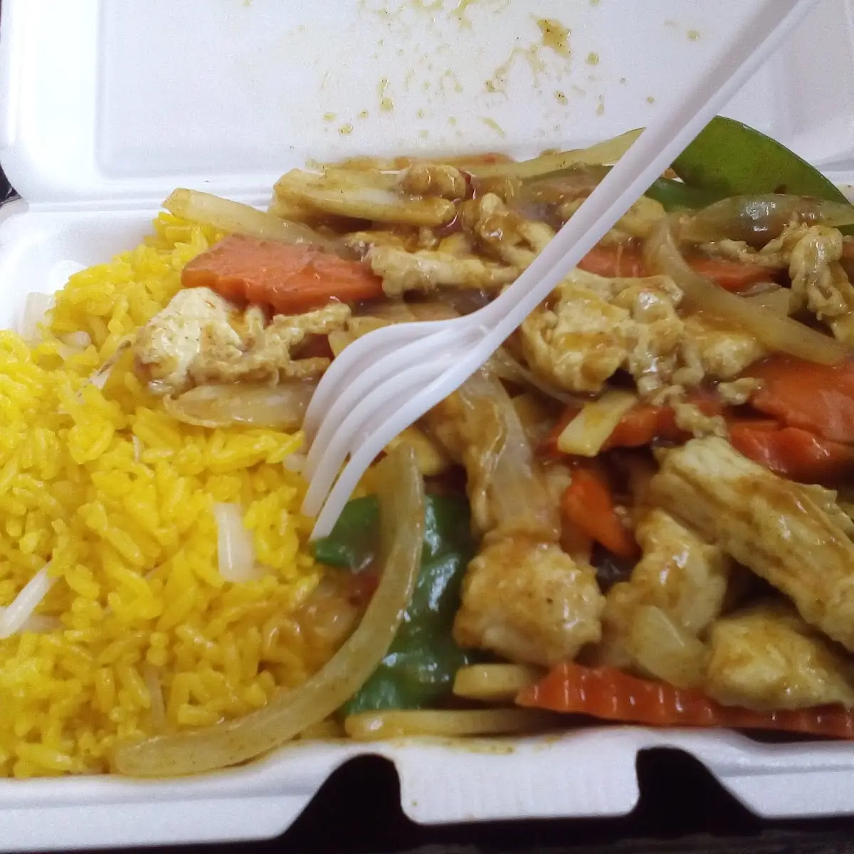 Rice with Chicken Garlic Sauce