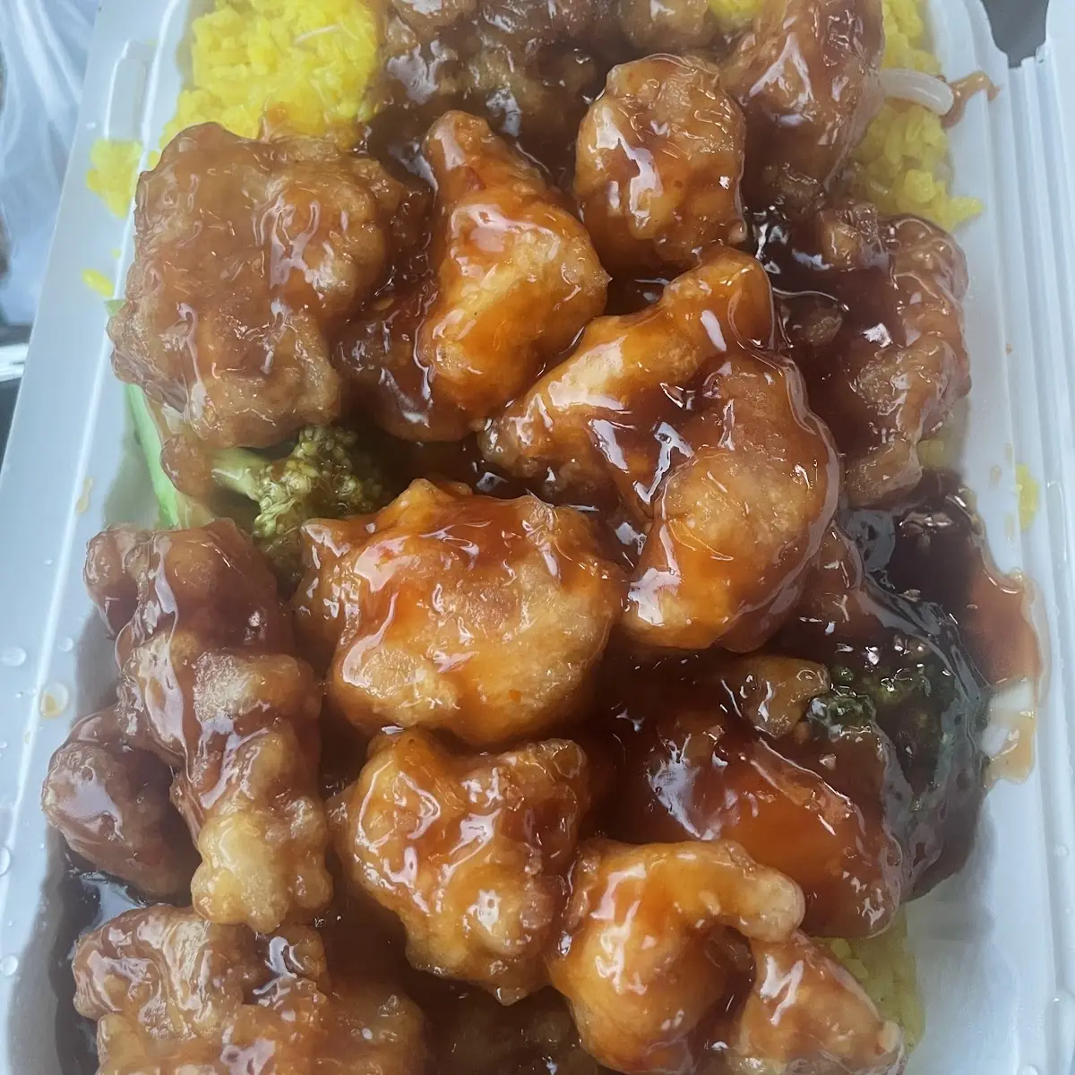 Sesame Chicken with Fried Rice