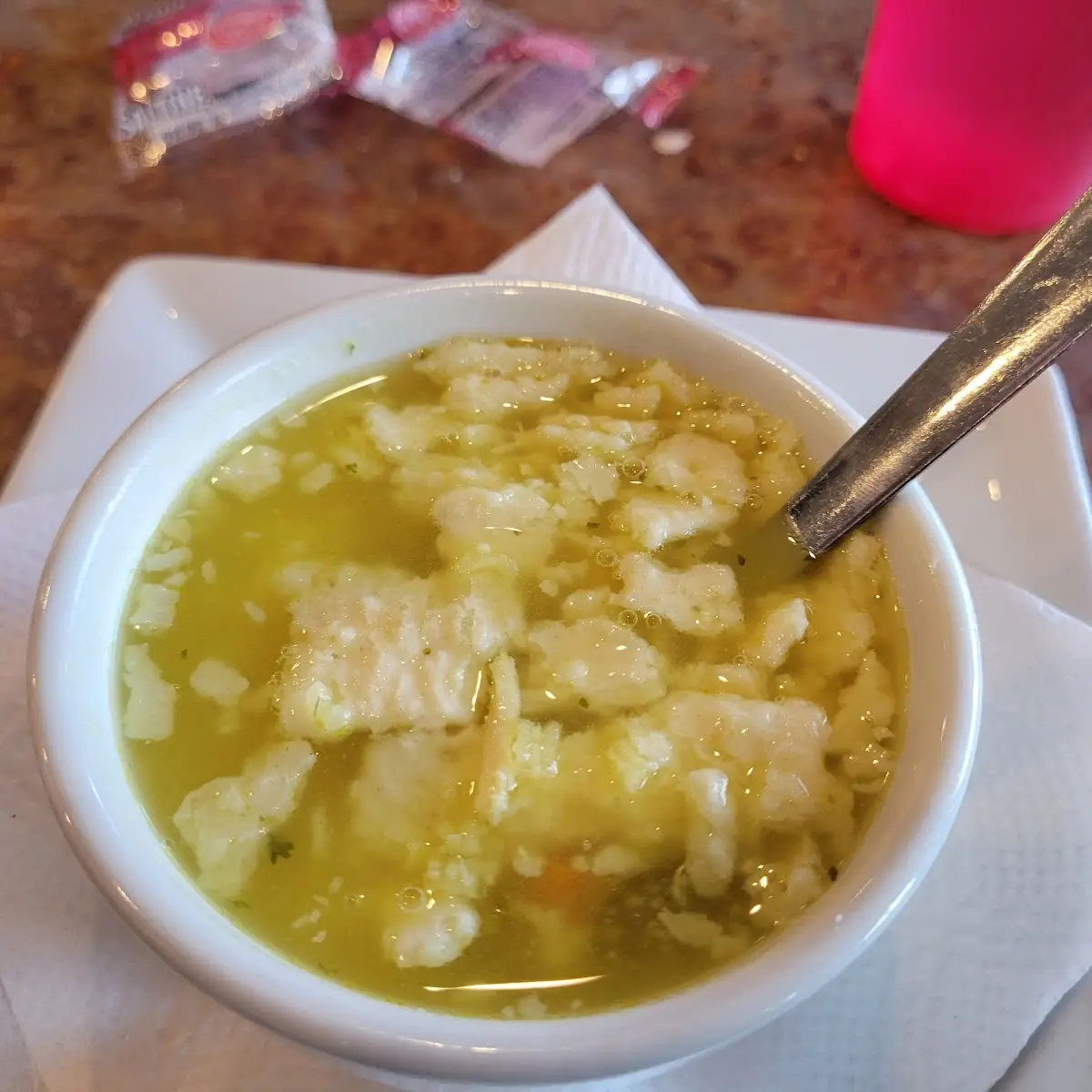 Chicken Rice Soup with Crackers