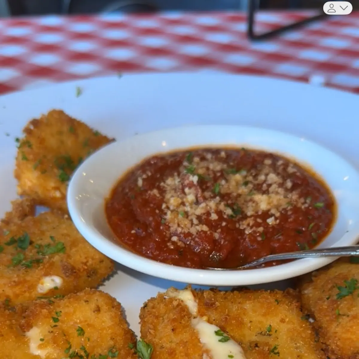 Fried Mozzarella with Marinara Sauce