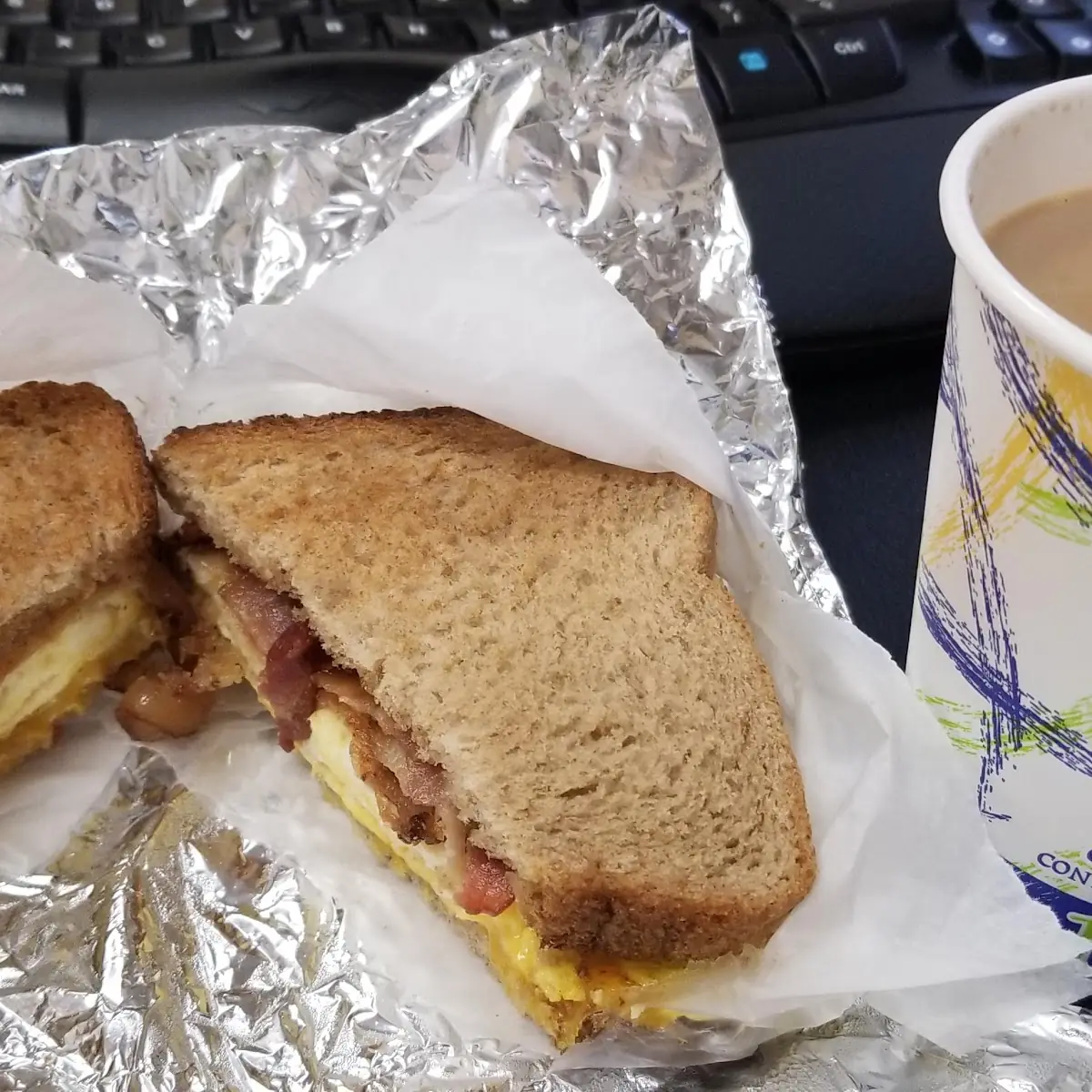 Bacon Egg & Cheese on Whole Wheat