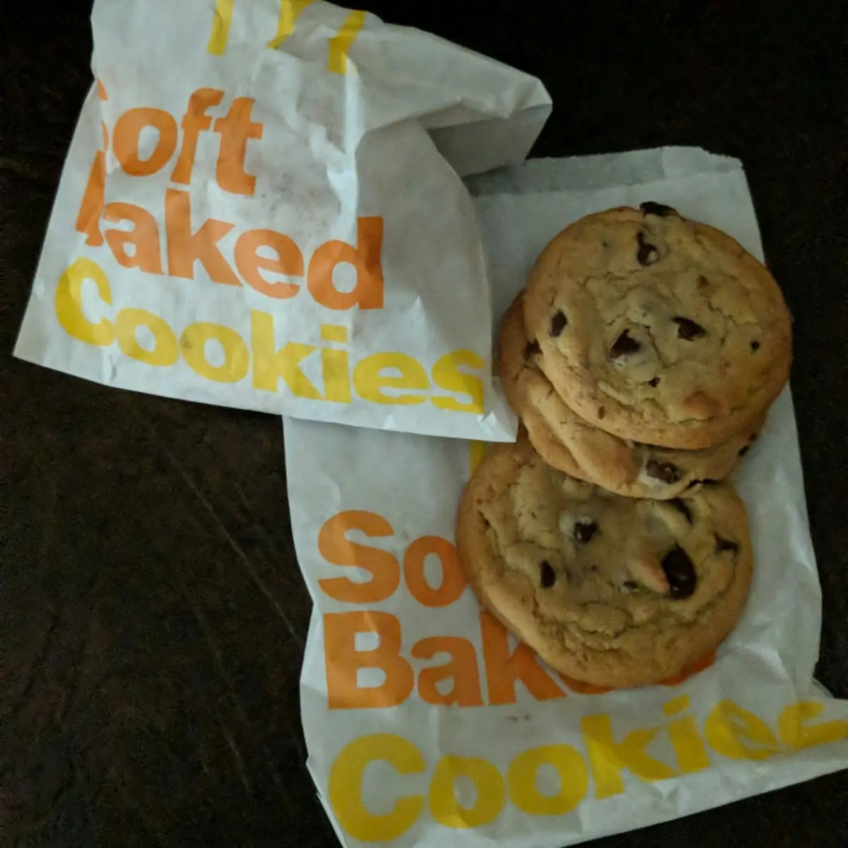 Three Chocolate Chip Cookies for 1