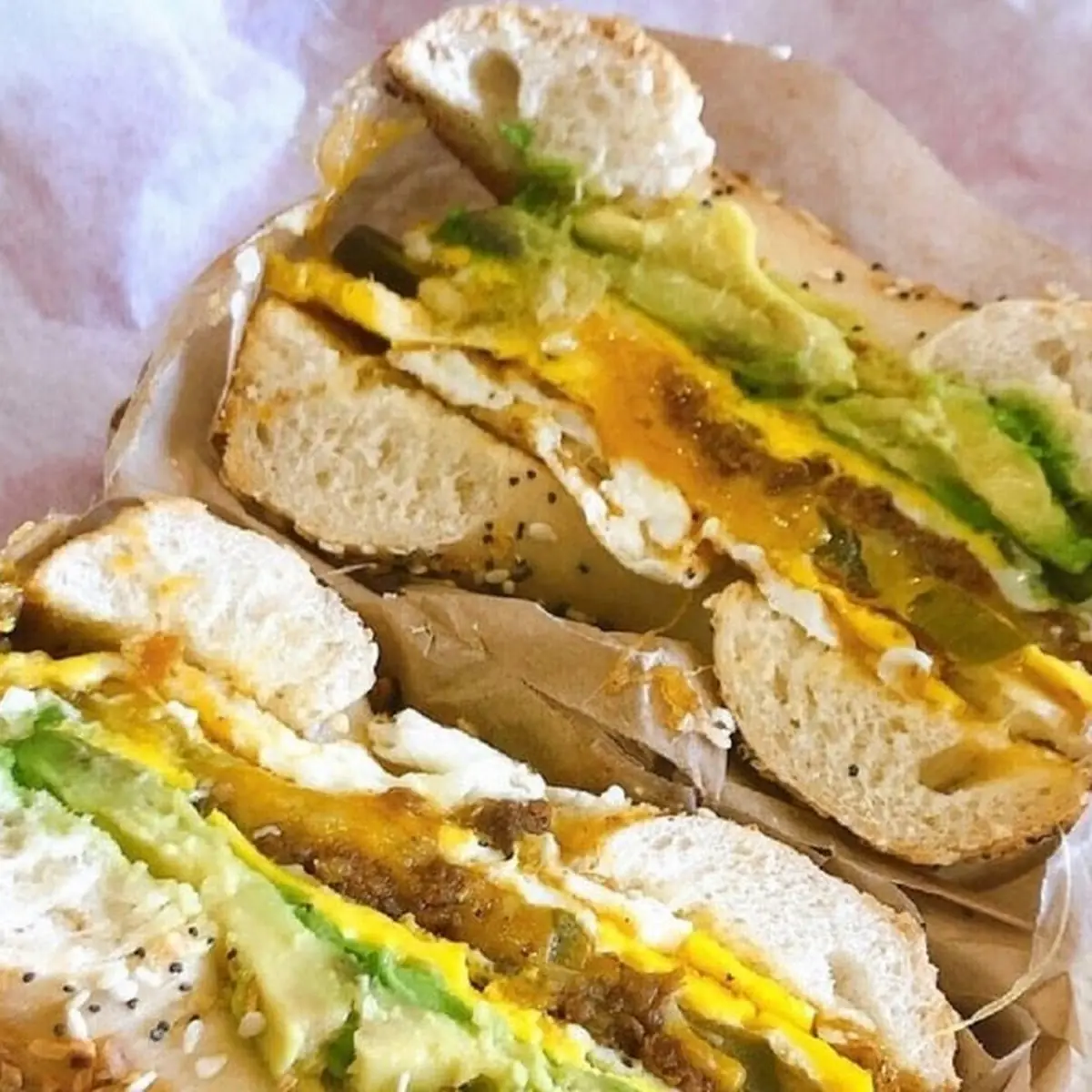 Fried Egg Cheese on a Bagel