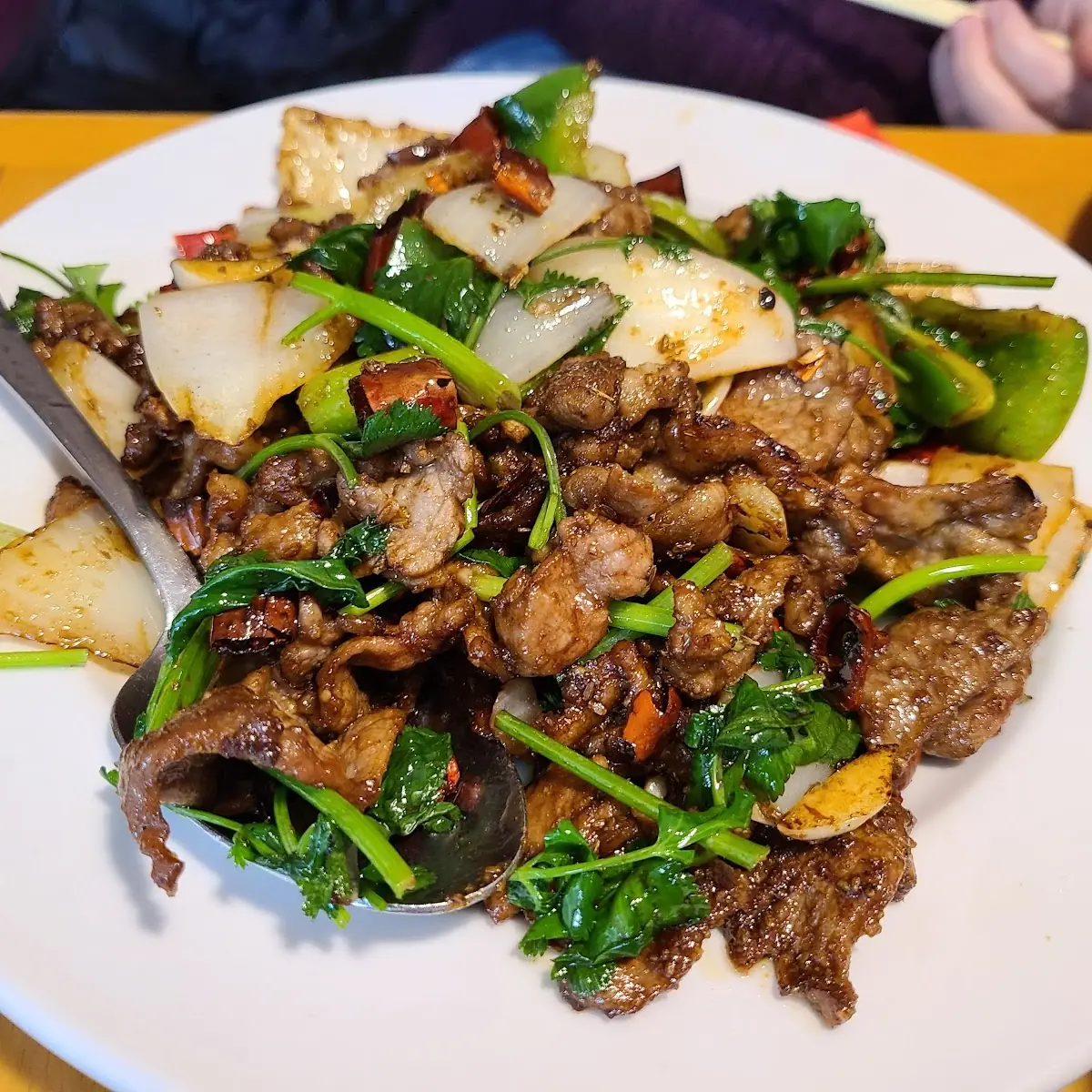 Griddle Intestine with Mixed Vegetables