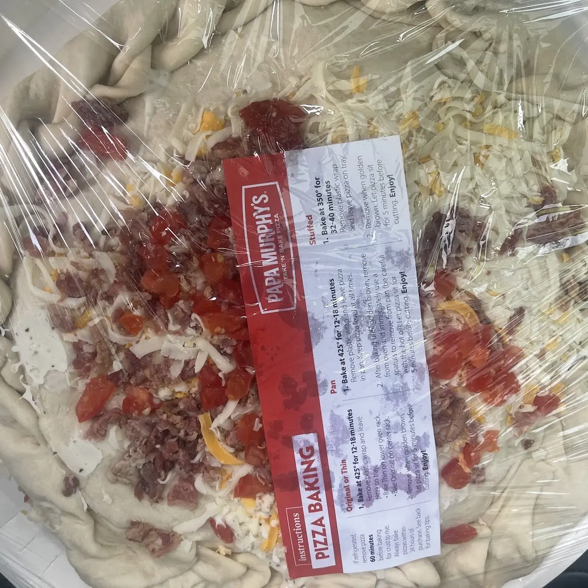 Take and Bake Pizza